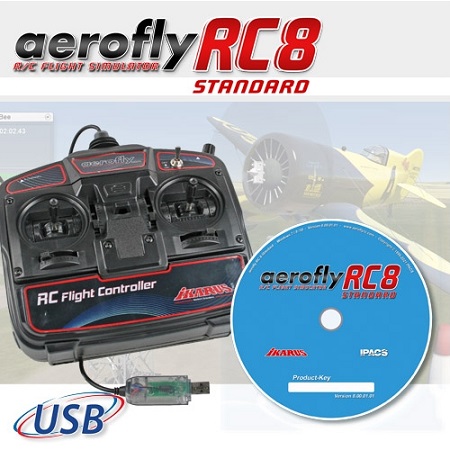 Simulatore Aerofly RC8 Standard con USB-Commander